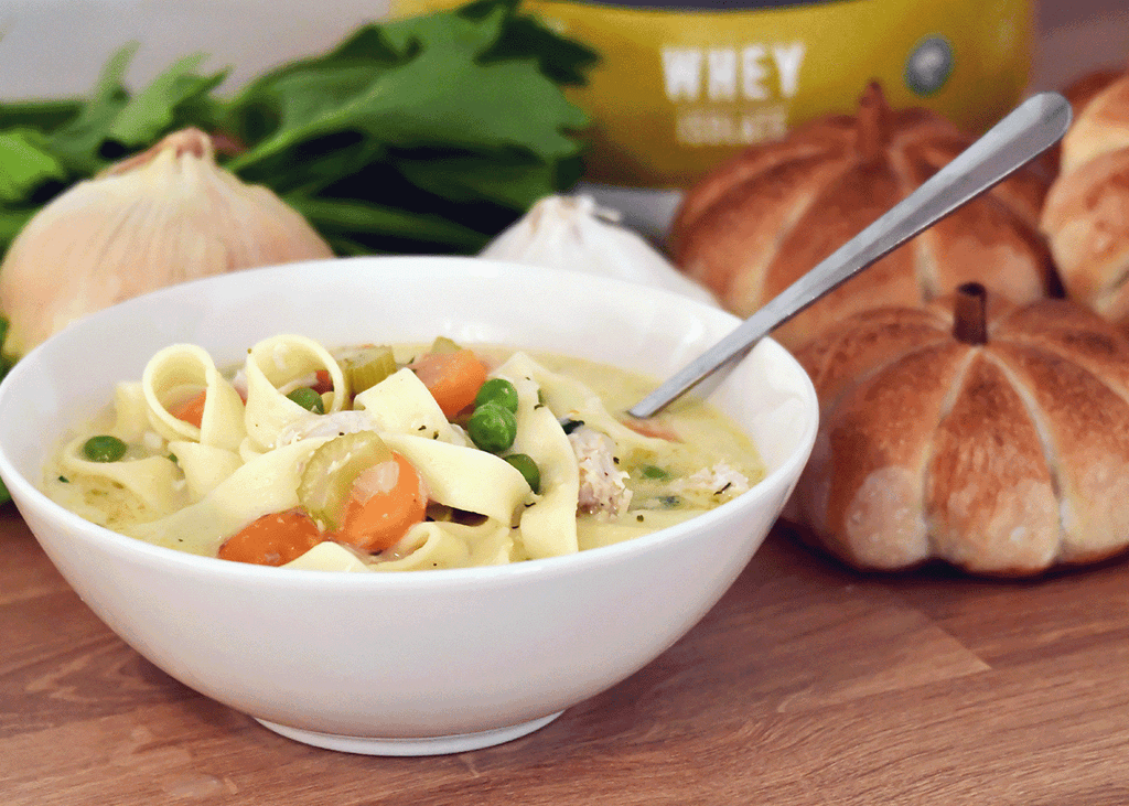 Creamy Protein Chicken Noodle Soup