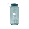 Pounamu Nalgene Sustain 32oz Seafoam Bottle with Blue Natural Lid and shaker ball