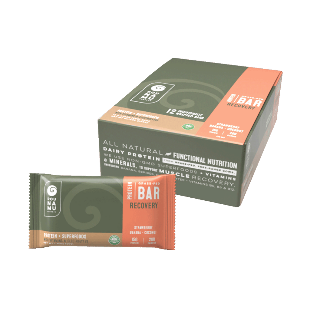 Recovery Protein + Superfoods Bars - Strawberry, Banana, Coconut